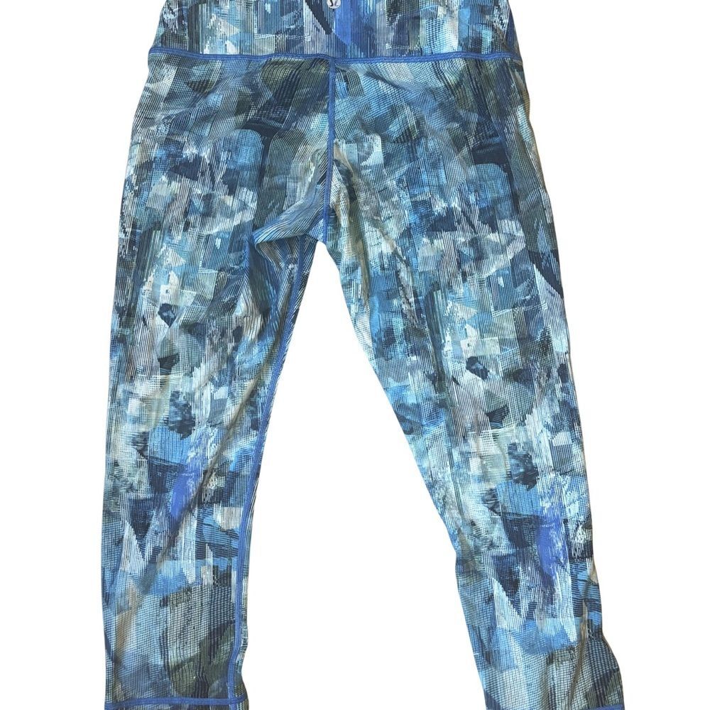 Lululemon Wunder Under Hi Rise Luxtreme Crop Pant Leggings Sun Dazed Blue Size 8 - Picture 4 of 5